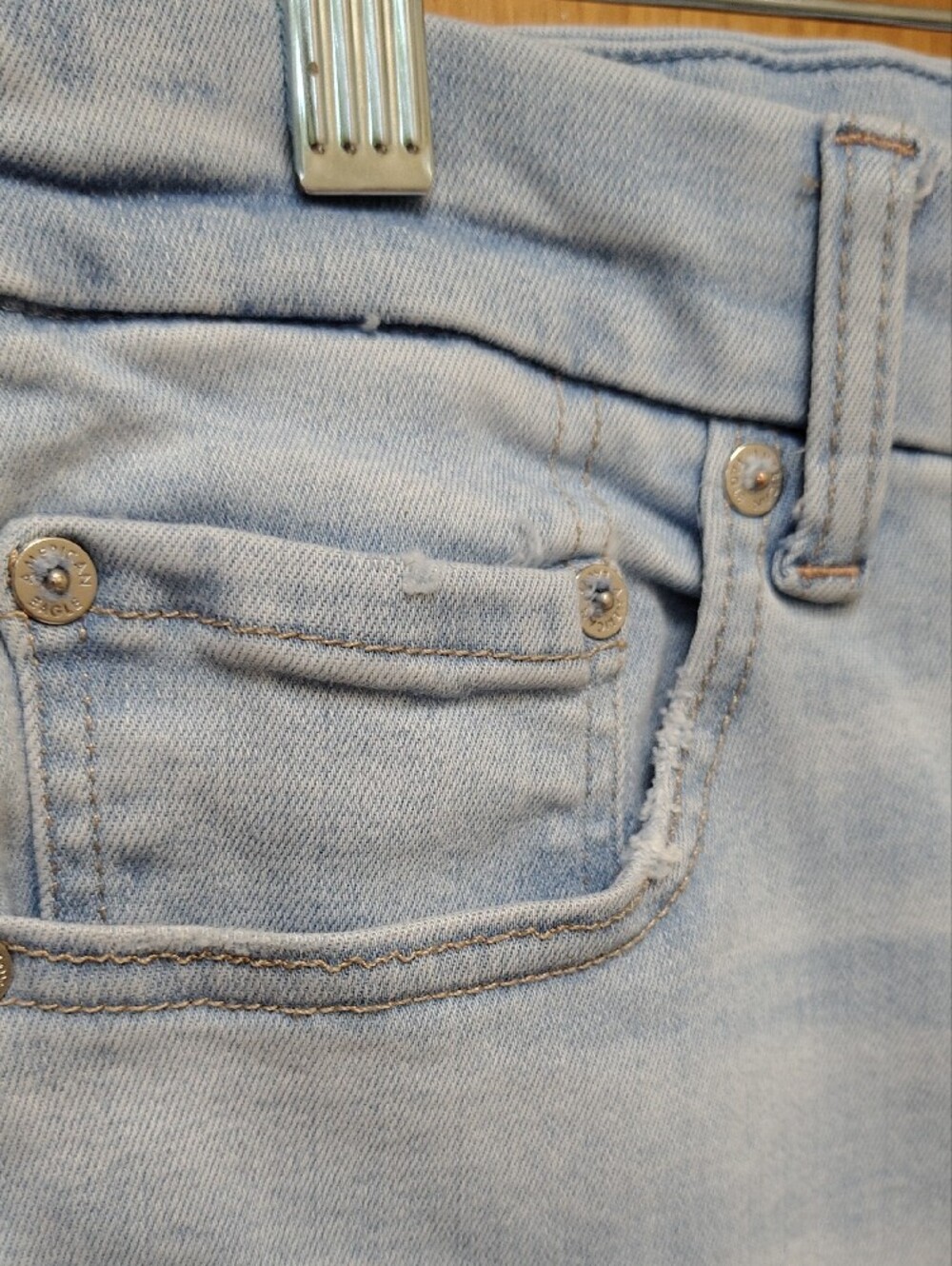 American Eagle Outfitters Light Blue Hi Rise Jegging - Picture 4 of 15